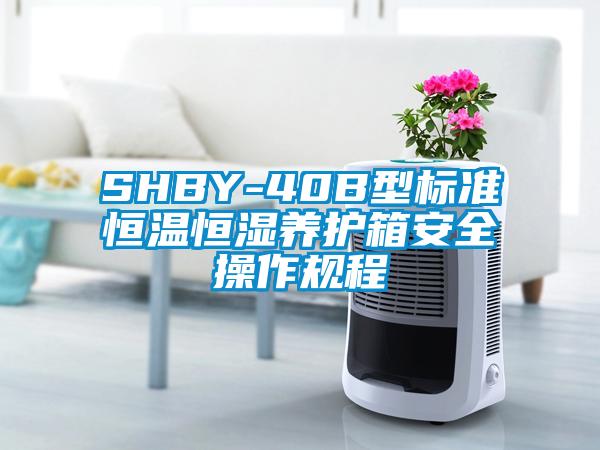 SHBY-40B型標準恒溫恒濕養(yǎng)護箱安全操作規(guī)程