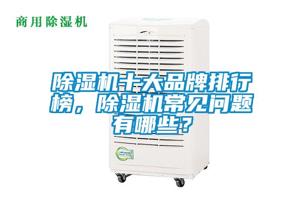 除濕機十大品牌排行榜，除濕機常見問題有哪些？