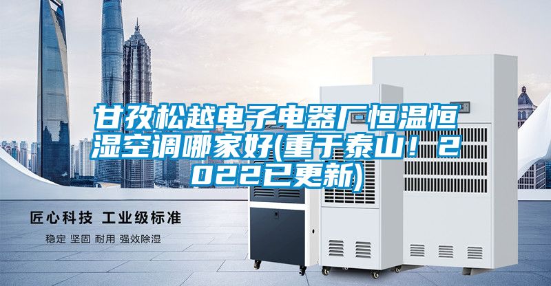 甘孜松越電子電器廠恒溫恒濕空調(diào)哪家好(重于泰山！2022已更新)